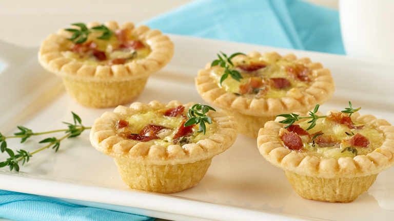 Bacon and Double Cheese Quiche Mini Tarts