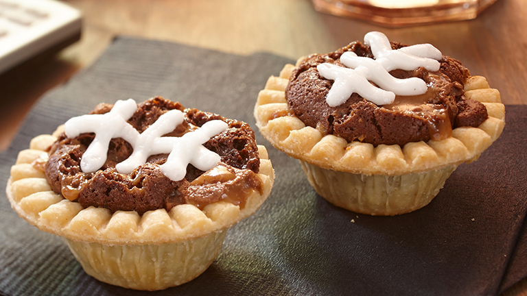 Mini Football Brownie Bites