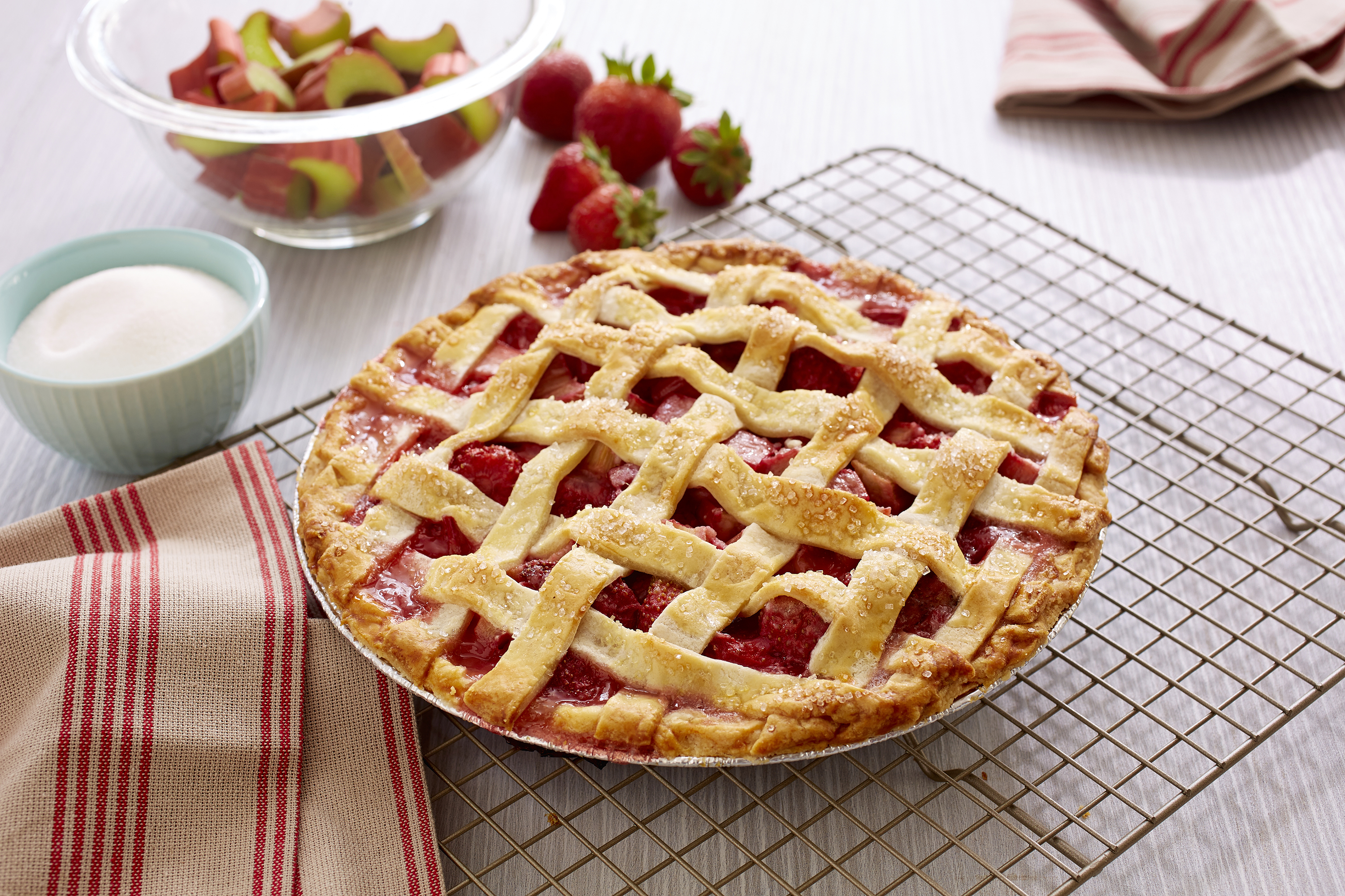 Strawberry Rhubarb Lattice Pie